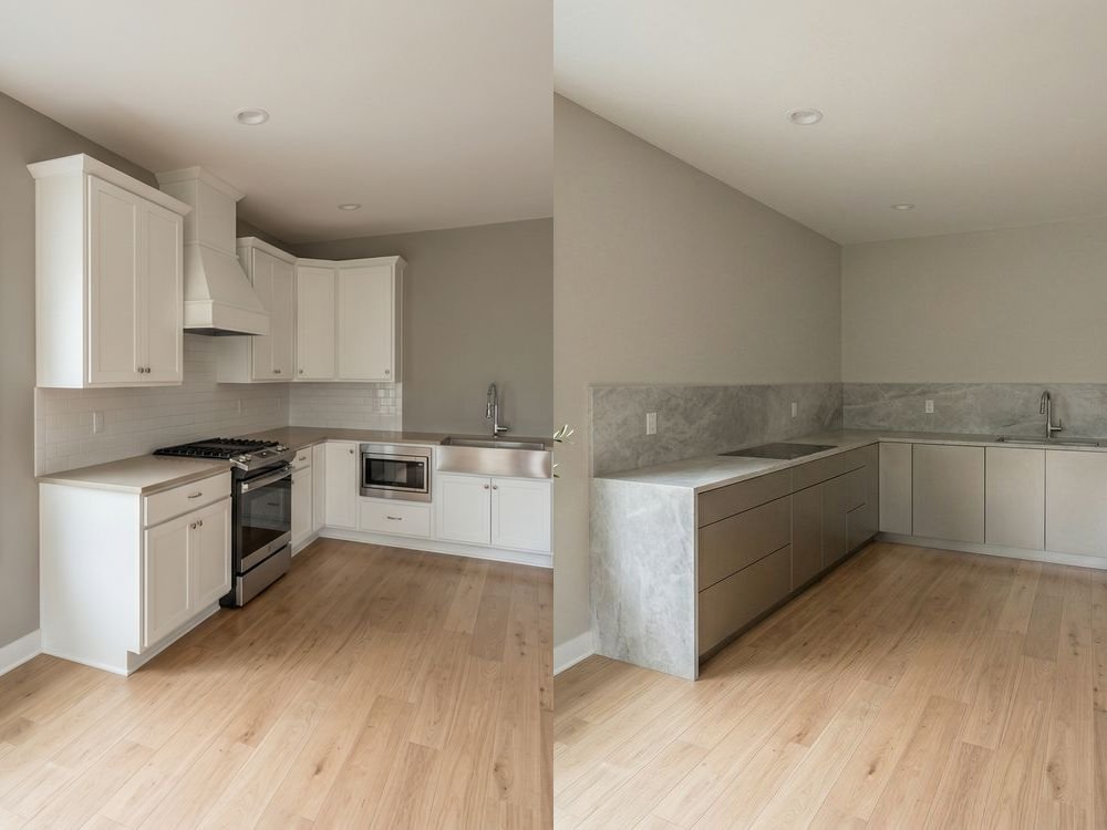 Kitchen Virtual Staging — Minimalist | Before & After