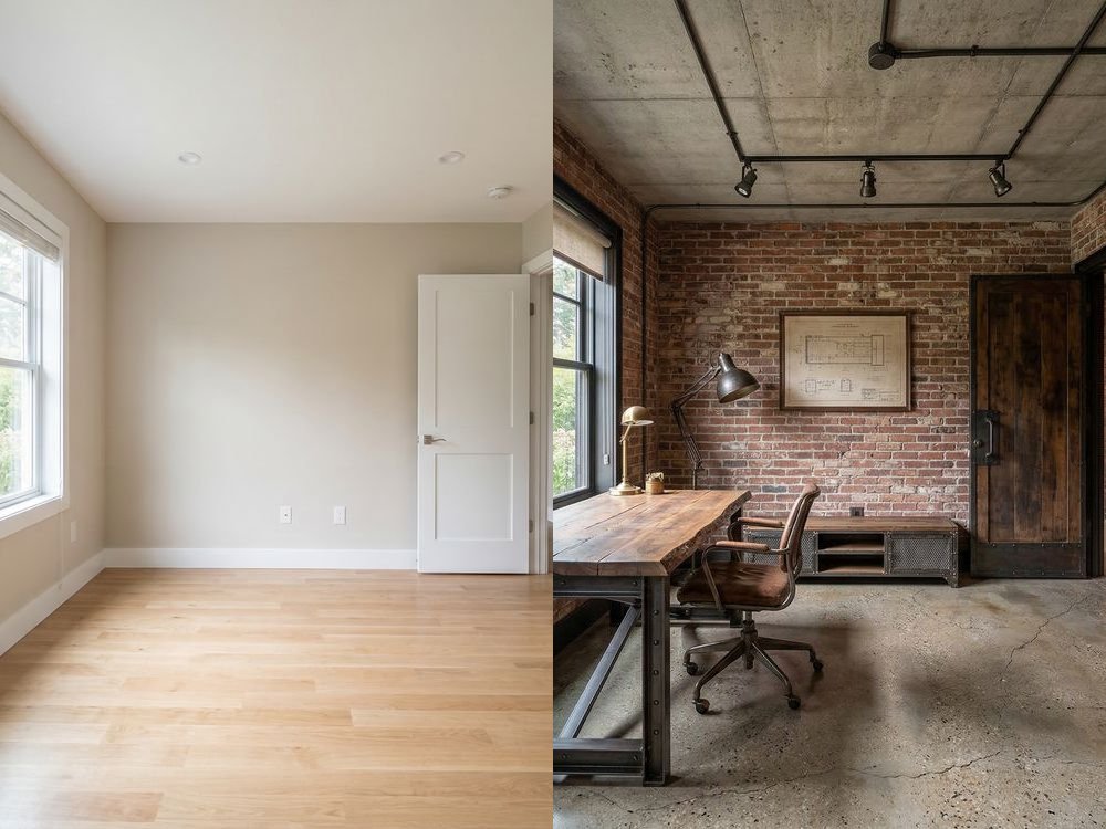 Home office — Industrial Makeover