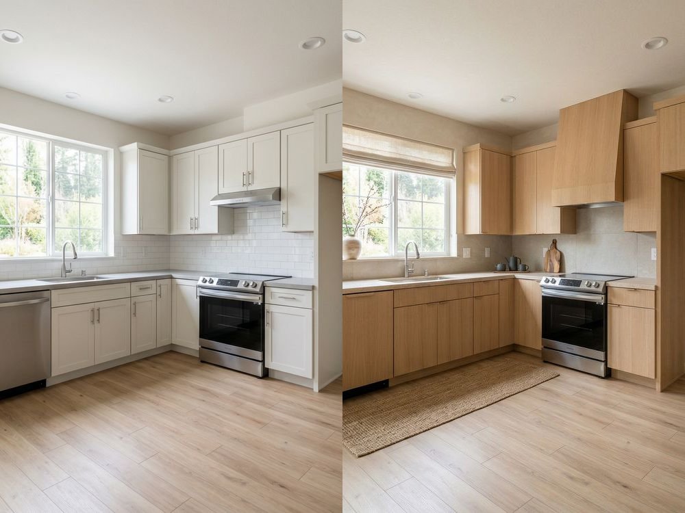 Kitchen Virtual Staging — Japandi | Before & After
