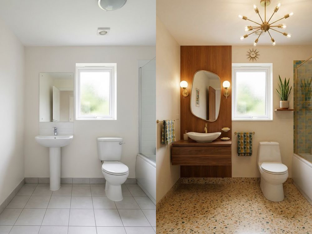 Bathroom — Mid-century modern Makeover