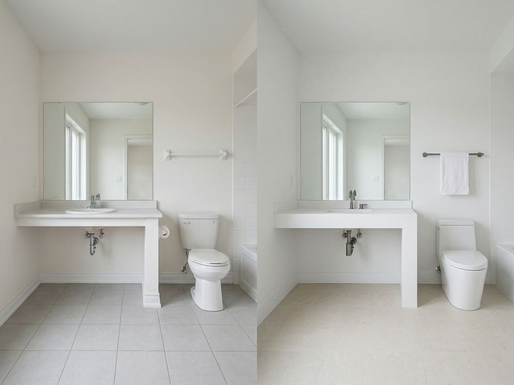 Bathroom Virtual Staging — Minimalist | Before & After